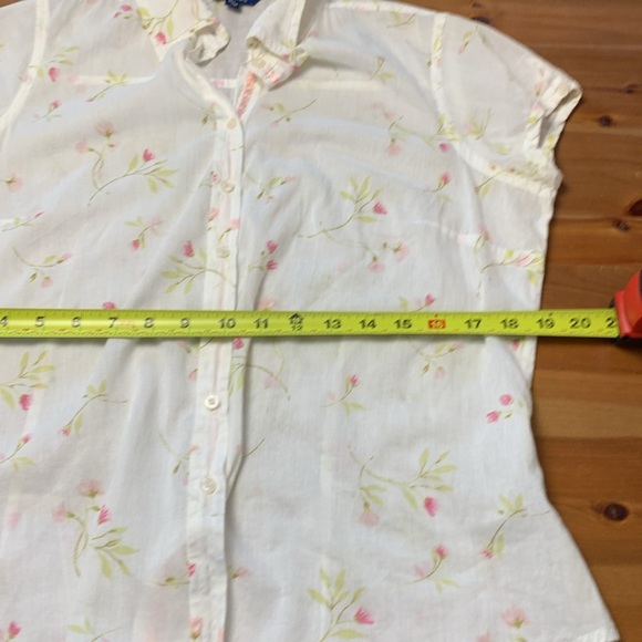 Reitman’s Vintage Light & Airy Summer Top, Cap Sleeves, 100% Cotton, Button Up - Picture 10 of 12